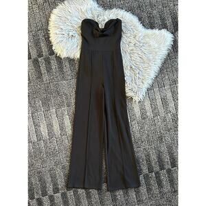Kimcine‎ Curve Women's Black Strapless Jumpsuit Size Medium